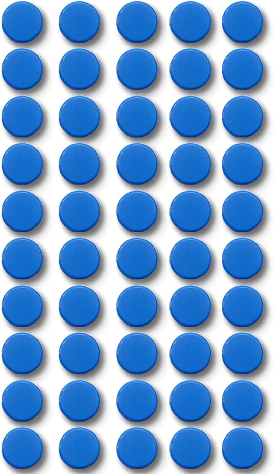 Qualsen Fridge Magnet, 50 Pack Cute Magnets for Whiteboard, Refrigerator, Locker, Office, Classroom, Kitchen (Blue)