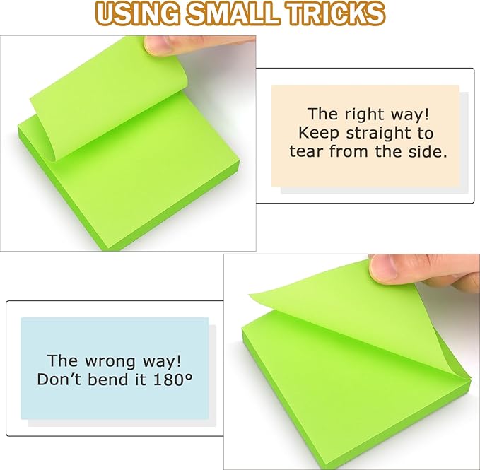 Pop Up Sticky Notes 3x3 inch Bright Colors Self-Stick Pads 24 Pads/Pack 70 Sheets/Pad Total 1680 Sheets