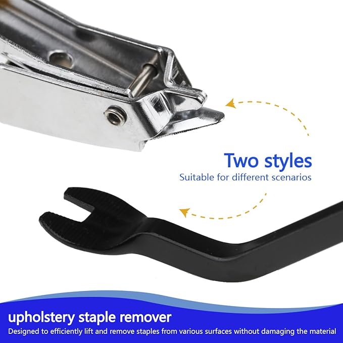 Upholstery Staple Remover Heavy Duty Staple Puller for Removing Carton Construction Upholstery Staples Removal Tool with Non-Slip Handle for Furniture, Carpet, Carton, Floor 3 Pcs
