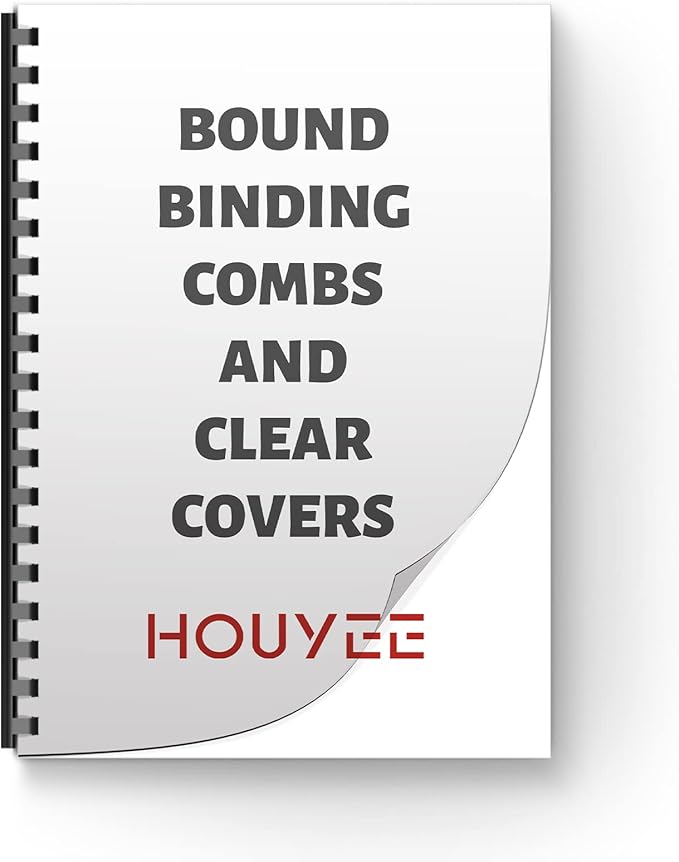 HOUYEE 100 Pack Ultra Clear Binding Presentation Covers, Clear Report Covers, Polythylene Terephthalate,7 Mil,8-1/2 x 11 Inches, Letter Size