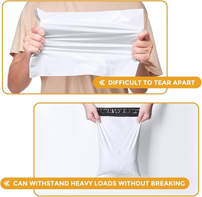 Metronic Poly Mailers 10X13 1000 Pack, Strong Adhesive Shipping Envelopes for Clothing, Medium Shipping Bags for Small Businesses, Waterproof Mailers Poly Bags (White, 10x13 1000PC)