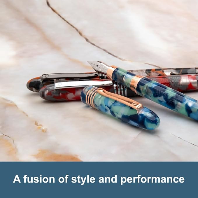 Monteverde Blue Mountain Fountain Pen - Omniflex