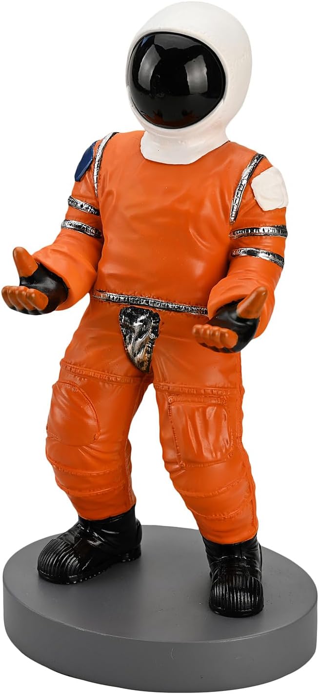 Astronaut Mobile Phone & Pen Holder, Device Stand, Desk Organizer Decorative Pencil Holder(Orange&Black)