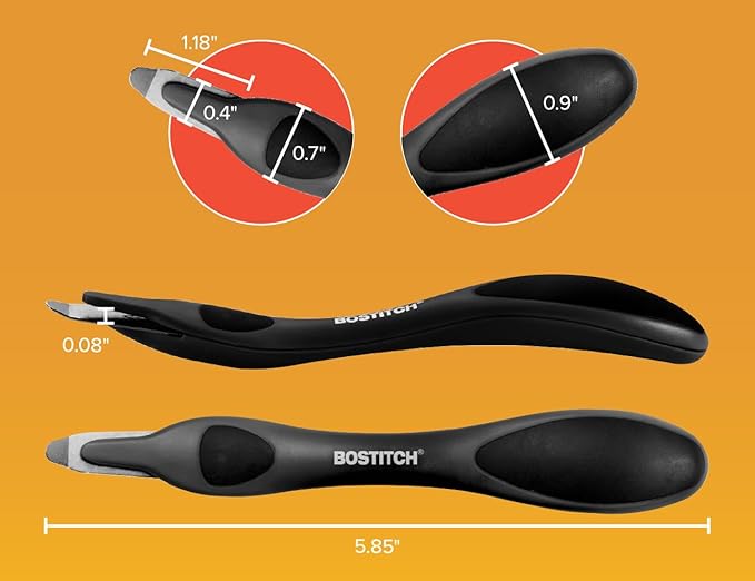 Bostitch Office Professional Push Style Easy Staple Remover, Black, 3-Pack (30000-BLK-3PK)