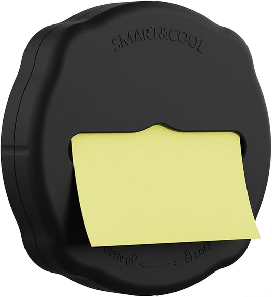 SMART&COOL Magnetic Pop-Up Note Dispenser for 3 x 3 in Pop-Up Sticky Notes, 1Pack, Black (Notes Not Included)