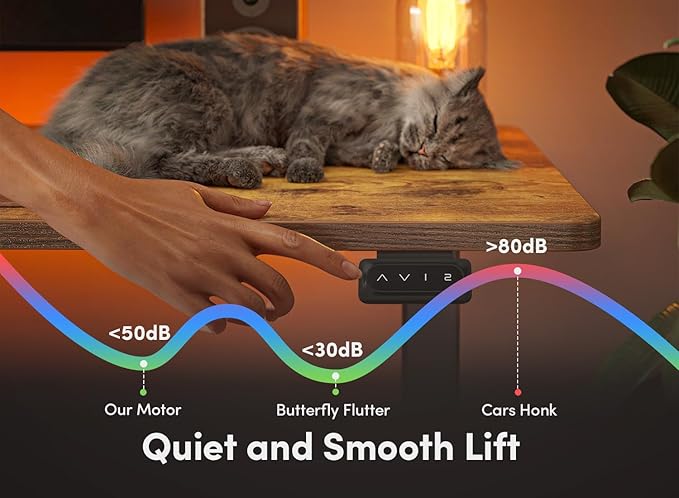 FEZIBO Electric Standing Desk, 60 x 24 Inches Height Adjustable Stand up Desk, Sit Stand Home Office Desk, Computer Desk, Rustic Brown