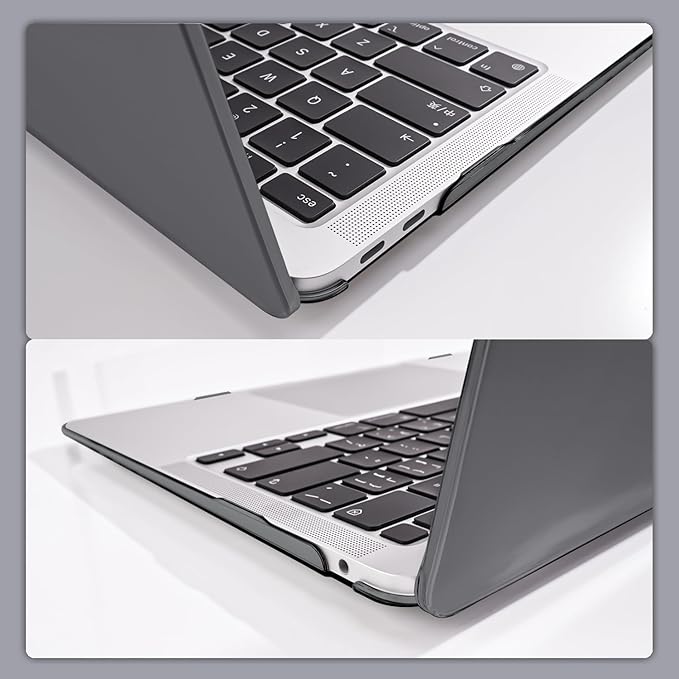 Compatible with MacBook Air 13 inch Case 2021 2020 2019 2018 Release M1 A2337 A2179 A1932, Plastic Hard Shell Cover Keyboard Skin Screen Film for MacBook Air 13 Inch M1 Case, Crystal Black