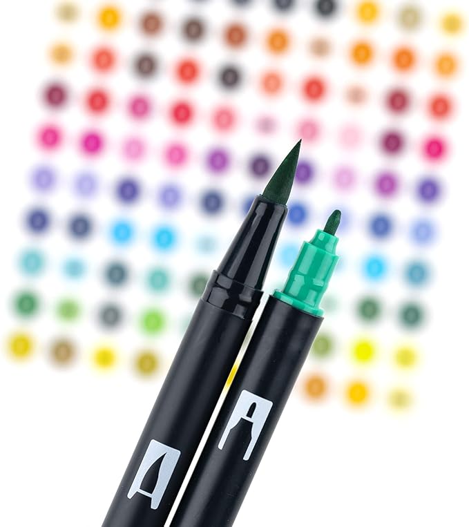 Tombow 56188 Dual Brush Pen Art Markers, Galaxy, 10-Pack. Blendable, Brush and Fine Tip Markers