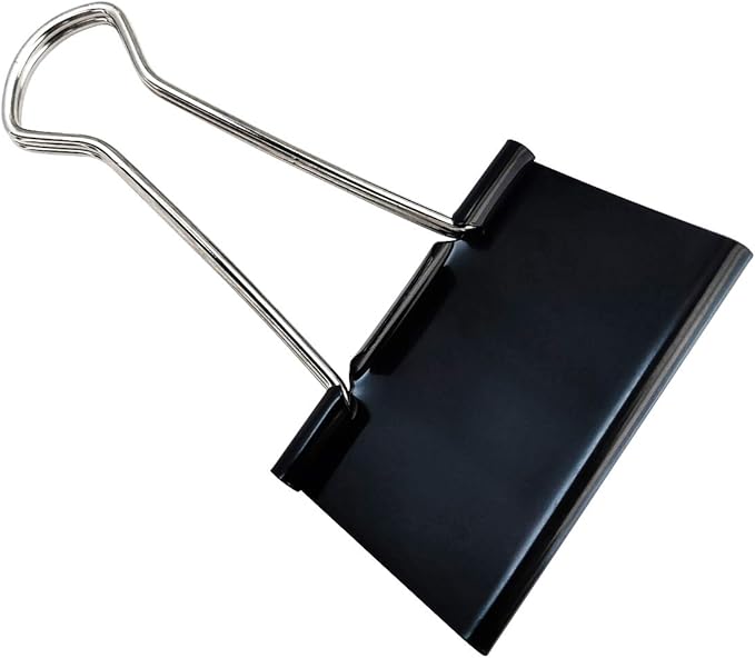DSTELIN Extra Large Binder Clips 2.4-Inch (18 Pack), Big Paper Clamps for Office Supplies, Black