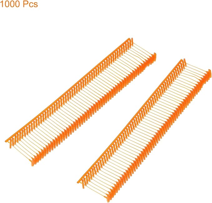 MECCANIXITY Standard Tagging Fasteners,Plastic Regular,Standard Label Gun Price Tagging Barbs for Garment Price Tag Label Tagging Barbs 15mm/0.59 Inch,Pack of 1000 Orange