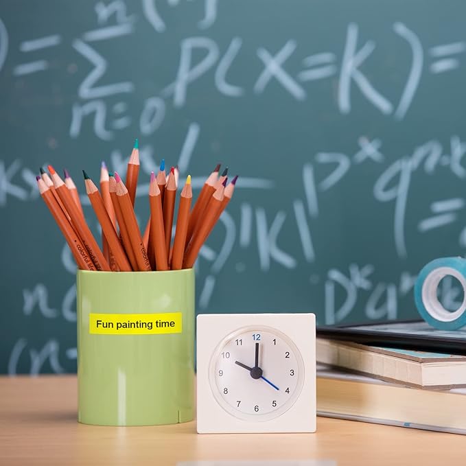 Anycolor 6 Pack Compatible with Brother P Touch 12mm 0.47 Inch Laminated TZ Label Maker Tape TZe TZ Label Tape for Brother Ptouch PT-D220 PT-D210 PT-H110 D410 D600, White/Silver/Red/Blue/Yellow/Green