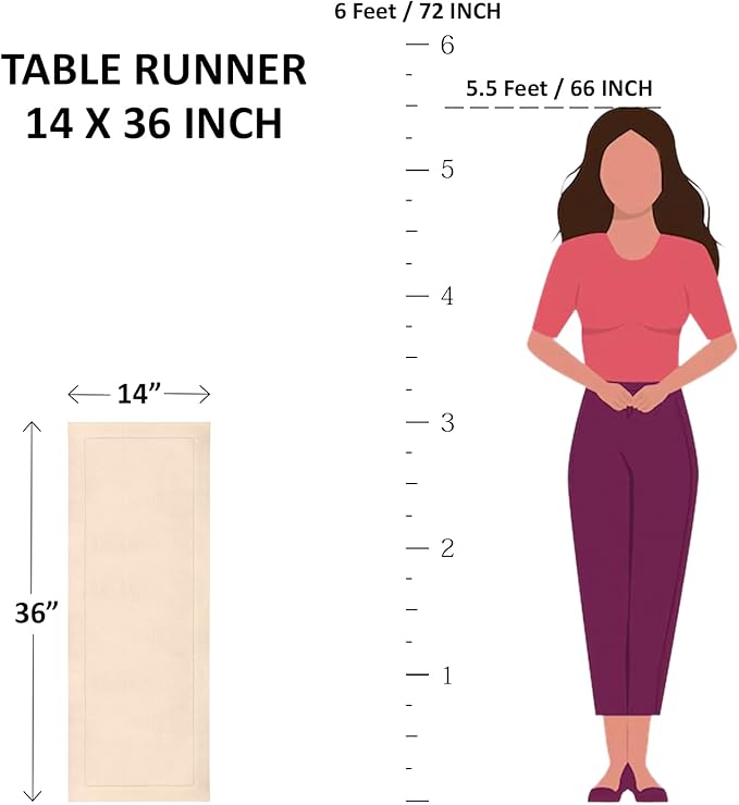 Solino Home Linen Table Runner 36 Inches - 100% Pure Linen Caramel Table Runner 14 x 36 Inch Ideal for Dresser and Coffee Tables - Fall, Autumn, Thanksgiving - Fete