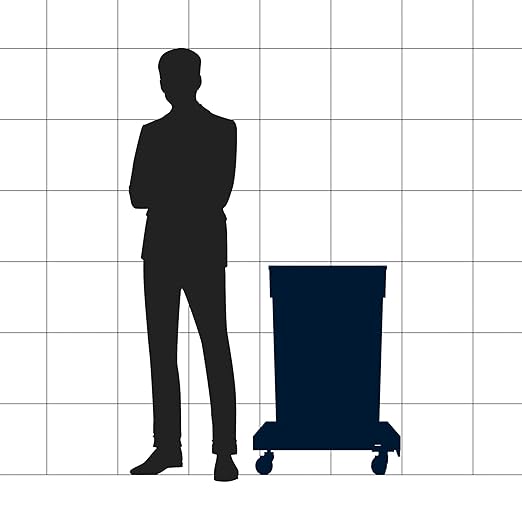 23 Gallon Green Recycle Slim Jim Trash Can with Drop Shot Lid and Dolly