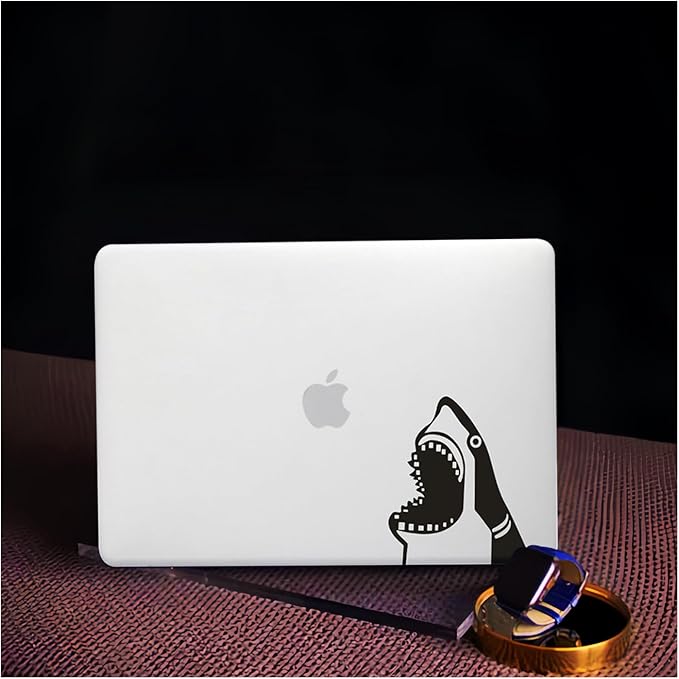 Cute Animal Print Case for MacBook Air 13 inch 2025-2022 M4 A3240 M3 A3113 M2 A2681,for Mac Air13 M4 Sturdy Pattern Plastic Clear Hard Shell&Keyboard Cover for MacBook Air13.6 Case,Cute Shark