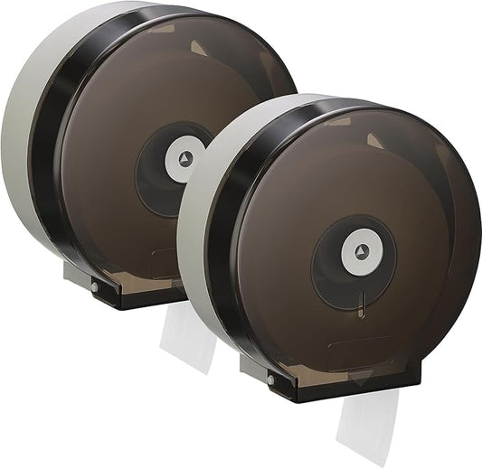 Layhit 2 Pack Toilet Paper Holder Wall Mount, Toilet Paper Towel Dispenser, Commercial 9" Jumbo Plastic Tissue Dispenser with Key Wall Lock for Bathroom, Office, Restaurants