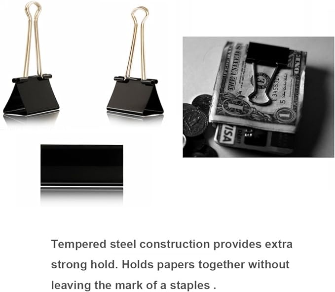 40Pack Extra Large Binder Clips for Office Home 2 inch