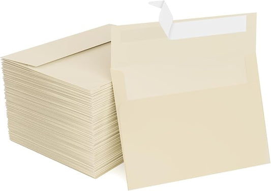 5x7 Cream Envelopes 1000 Pack, Goefun A7 Self Seal Printable Ivory Envelopes for Invitation, 5x7 Cards Mailing, 5.25 x 7.25 in