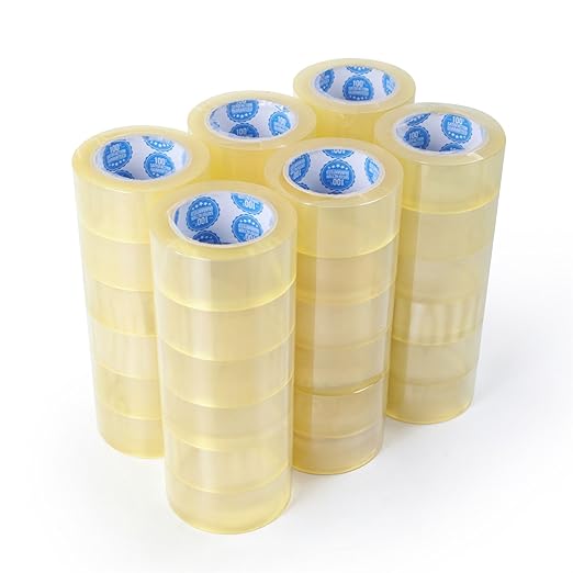 110 Yards Extra Long Packing Tape - 36 Rolls Clear 2 Inch x 1.8 Mil Heavy Duty Shipping & Moving Tape, Strong Adhesive for Storage Boxes