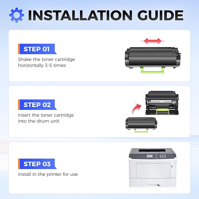 51B1X00 Black Toner Cartridge (with Chip) Extra High Yield Replacement for Lexmark 51B1H00 51B1000 Toner Cartridge Compatible with MS517dn MX517de MS617dn MX617de Laser Printer ( 1-Pack 20,000 Pages)