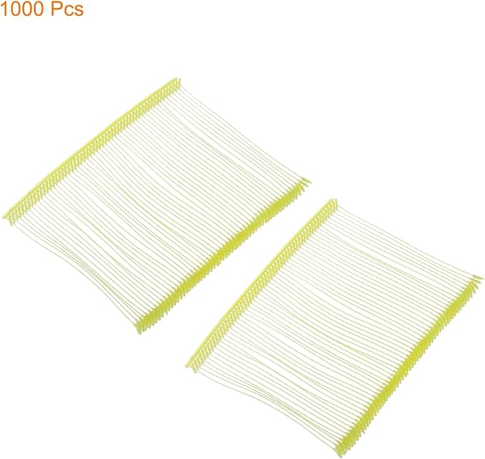 MECCANIXITY Standard Tagging Fasteners,Plastic Regular,Standard Label Gun Price Tagging Barbs for Garment Price Tag Label Tagging Barbs 75mm/3 Inch,Pack of 1000 Yellow
