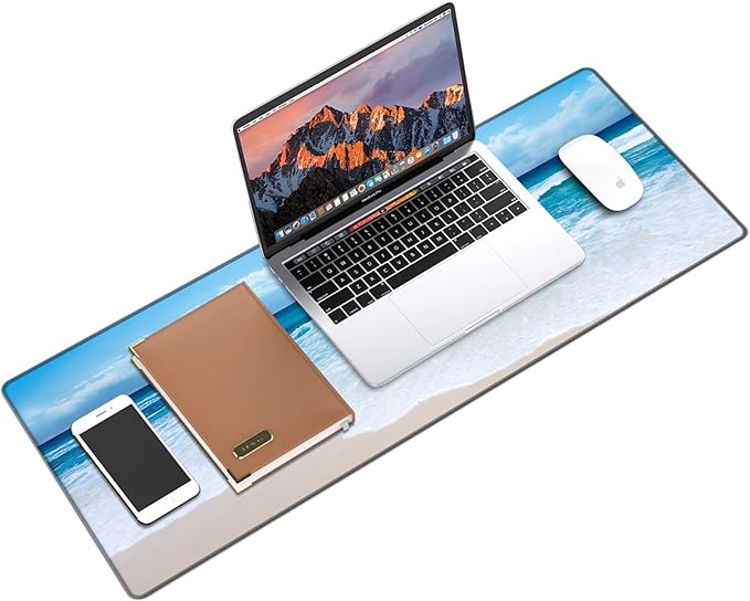 Galdas Gaming Mouse Pad XXL XL Large Long Extended Big Mousepad Non-Slip Rubber Keyboard Mouse Pad with Stitched Edges for Laptop Home Office (31.5x11.8x0.08 Inch) … (Wave 2025)