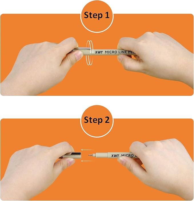 16pcs Fineliner Micro Drawing Art Pens, Black Waterproof Pigment Ink Set for Artists, Sketching, Manga, Watercolor, Calligraphy, and Detail Outlining Archival Quality Inking Markers