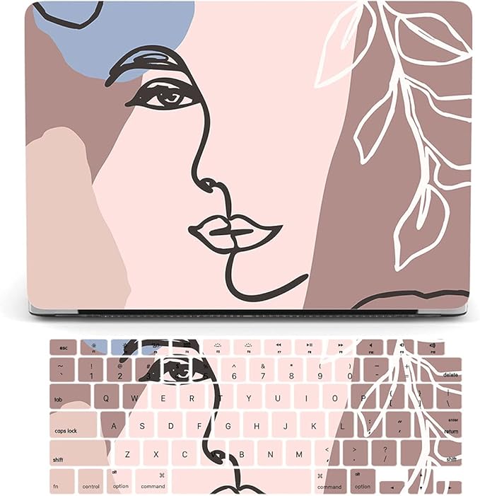 Case Compatible with MacBook Pro 16 inch 2020 2019 Release A2141 with Touch Bar/Touch ID, Plastic Laptop Hard Shell Protective Case & Keyboard Cover Skin - Girl Pattern 2