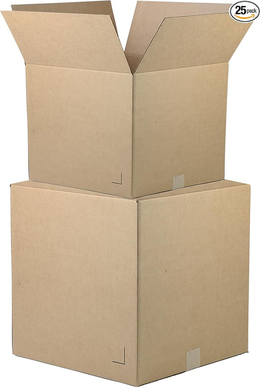 The Boxery 10"x6"x4" Brown/Kraft Corrugated Cardboard Shipping Boxes 25-Pack | Mailing, Packing, Moving & Storage for Business/Home – Durable - Eco-Friendly, Recyclable - Made in the USA