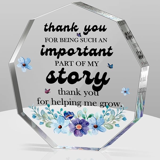 Teacher Appreciation Gifts for Women Men Teachers Day Appreciation Week Thank You Gifts Birthday Christmas Thanksgiving Gifts for Boss Leader Coworker Manager Coach Mom Teacher Acrylic Signs Plaques