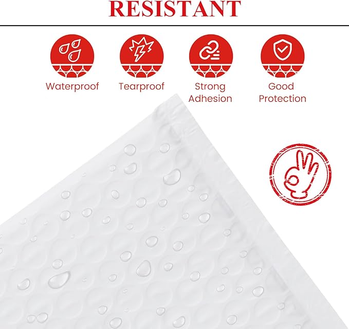 A&A 6"X9" Heavy-Duty Bubble Wrap Envelope Mailers with Sel Seal for Book Phone Pad Makeup to Moving and Storage Cushioning Made in US 50 Pcs