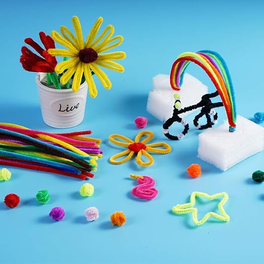 Pipe Cleaners,1600 Pieces Pipe Cleaners Crafts Pipe Cleaners Craft Supplies in 32 Colors Chenille Stems for Home and School DIY Art Crafts (0.23 x 11.8 Inches)