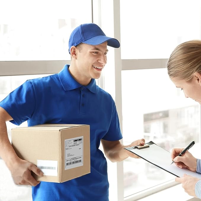 MFLABEL® 40 Rolls of 450 Labels 4x6 Direct Thermal Shipping Labels for Zebra 2844 ZP-450 ZP-500 ZP-505