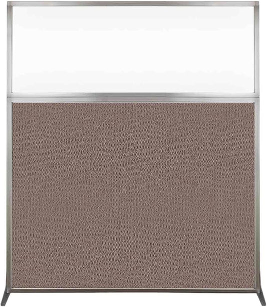 Versare Hush Screen Portable Room Divider | Workstation Wall Divider | Freestanding Privacy Hush Panels | Clear Windows | Fabric Office Divider Screen | Great for Room Separation