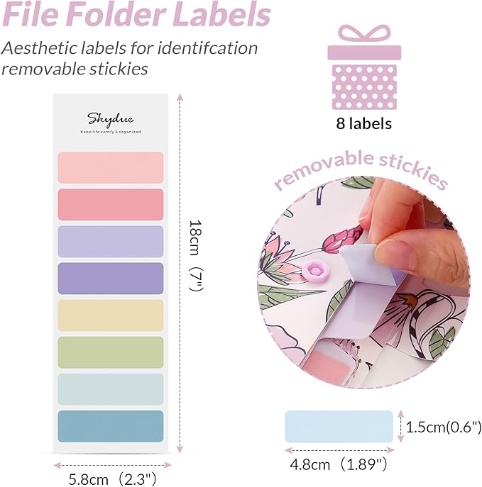 SKYDUE Expanding File Folder with 5 Pockets, Accordion File Organizer,Portable Receipt Paper Documents Organizer,Letter Size Filing Folder School Office Supplies,Light Purple