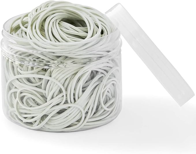 AMUU Rubber Bands office 300pcs white Small Rubber Bands for Office School Home size16 Elastic Band