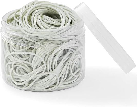 AMUU Rubber Bands office 300pcs white Small Rubber Bands for Office School Home size16 Elastic Band