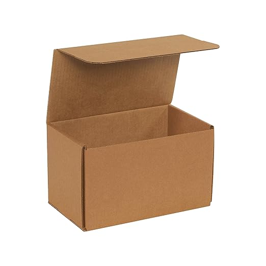 BOX USA Moving Boxes 10"L x 6"W x 6"H Long 50-Pack | Corrugated Cardboard Box for Packing, Moving and Storage 10x6x6 1066