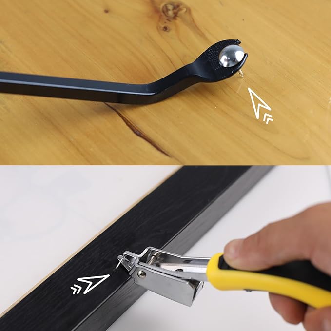 Upholstery Staple Remover Heavy Duty Staple Puller for Removing Carton Construction Upholstery Staples Removal Tool with Non-Slip Handle for Furniture, Carpet, Carton, Floor 3 Pcs