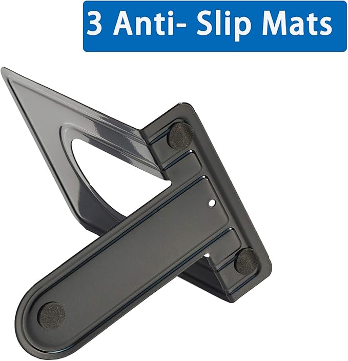 Metal Book Ends for Shelves, Book Shelf Holder Home Decorative, Book Ends for Heavy Books/Movies/CDs, Black 6.5 x 5 x 5.7 in, 4 Pair/ 8 Piece