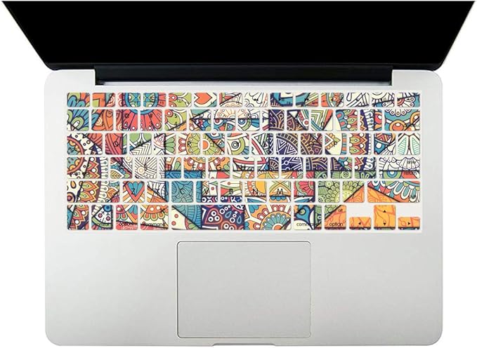 Case Compatible with MacBook Retina 12 Inch(Model A1534, Release 2017 2016 2015),Plastic Hard Shell Protective Cover & Keyboard Skin for MacBook 12 Inch with Retina Display - Retro Pattern