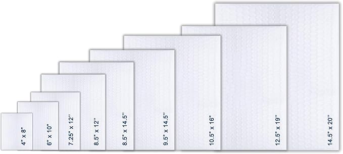 9.5x14.5 inches Poly Bubble Mailer Self Seal Shipping Envelopes 2.5 Mil 100 Pack