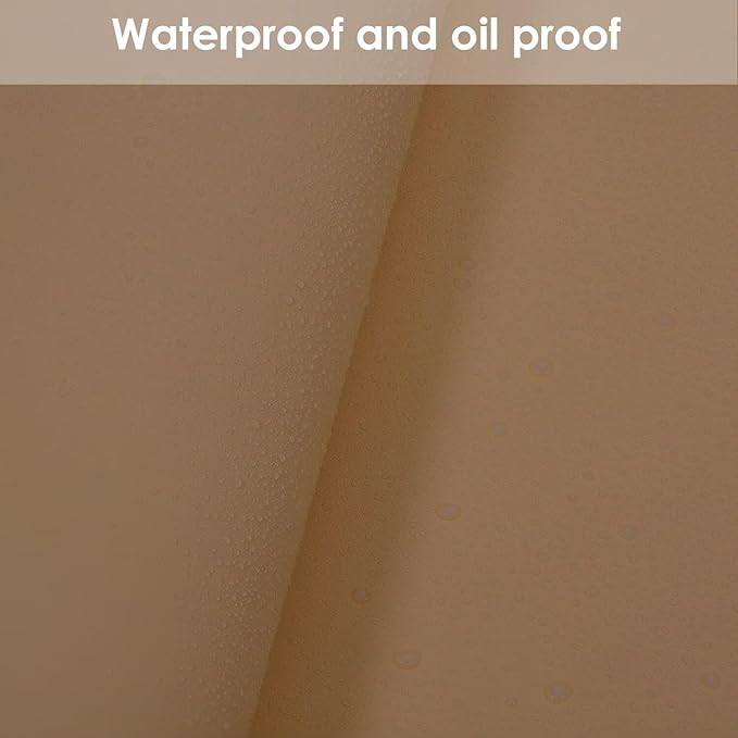 Leather Table Cover,1.8mm Thick,24x60 Inch Desk Cover,Large Desk Mat,Table Protector,Table Cover Protector,Desk Protector,Table Pad,(Khaki+Silvery,24x60)