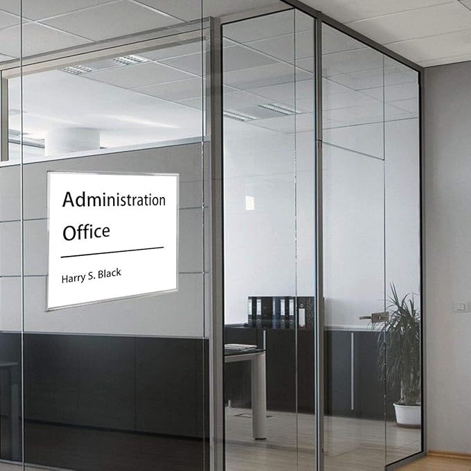 NIUBEE Acrylic Sign Holder 14x11 Inches Horizontal, Clear Plastic Wall Mount Sign Holder Poster Paper Holder with Double Sided Adhesive Tape for Office, Home, Store, Restaurant-No Drilling(6 Pack)