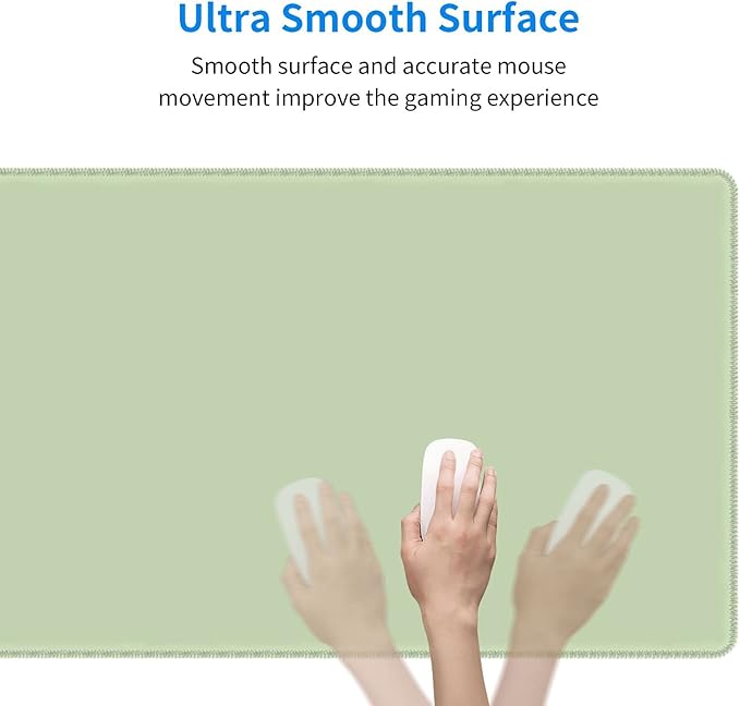 Green Extended Large Gaming Mouse Pad XL 31.5"x11.8" Non-Slip Rubber with Stitched Edges, Long Desk Mat Computer Laptop Writing Mat for Desktop Office Home