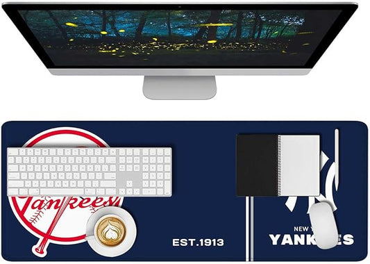 Generic Baseball Mouse Pad Extended Large Gaming Desk Pad 31.5 x 11.8 Inch, XL Mousepad Topographic Mouse Pad with Anti-Slip Rubber Base for New York Home Office