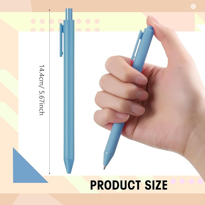 Fulmoon Ballpoint Pens Bulk Retractable Comfortable Writing Pens Cute Back to School Supplies in Medium Point 1.0 mm for Teacher Student Bridal Shower Baby Shower (Light Blue,25 Pcs)