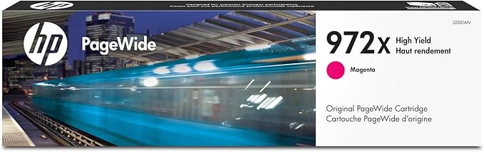 HP 972X PageWide High Yield Magenta Ink Cartridge for HP Printers | Works with Printer Series: PageWide Pro 452, 477, 552dw, 577 | L0S01AN