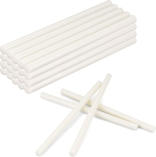 MATUFF White Hot Glue Sticks Full Size 0.43” Dia x 8” Long, 20 pcs Hot melt Adhesive Glue Sticks, All-Purpose Colored Glue Gun Sticks for DIY White Crafting Arts and Wedding Cards, Stamp Sealing