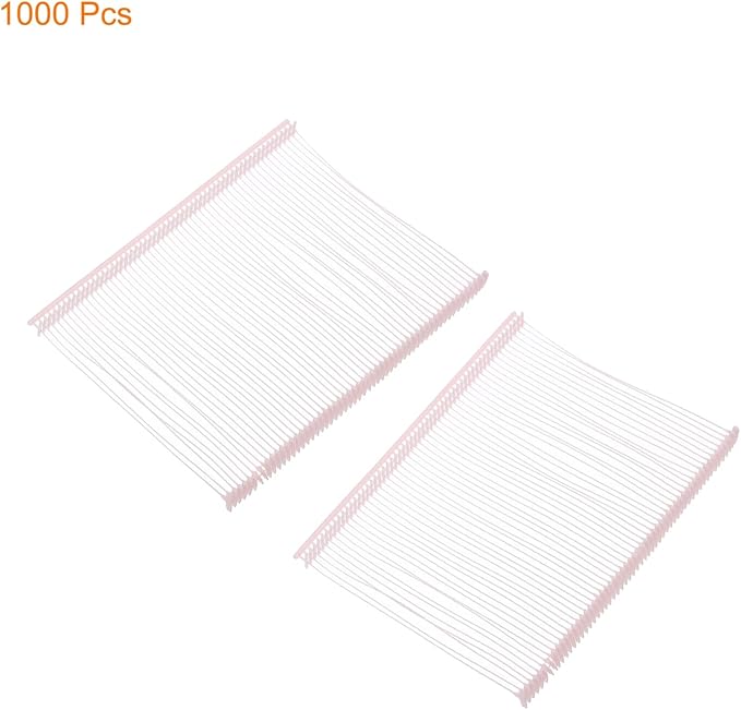 MECCANIXITY Standard Tagging Fasteners,Plastic Regular,Standard Label Gun Price Tagging Barbs for Garment Price Tag Label Tagging Barbs 75mm/3 Inch,Pack of 1000 Pink