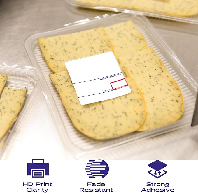 CEPRICO - Customizable CĀS Scale Labels - 96 Rolls of Thermal Printing Scale Labels – Compatible with CĀS LST-8020 | UPC Ingredient | Ideal for Supermarkets, Retailers and Grocery Stores